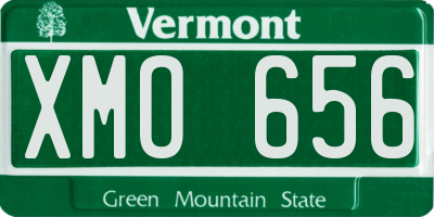 VT license plate XMO656