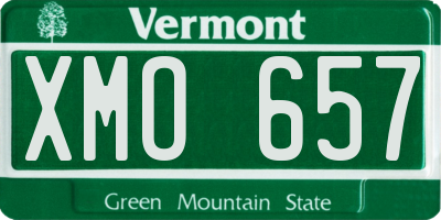VT license plate XMO657
