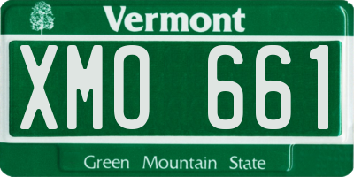 VT license plate XMO661