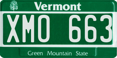 VT license plate XMO663