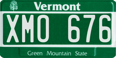 VT license plate XMO676