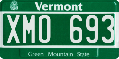 VT license plate XMO693