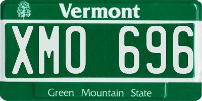 VT license plate XMO696