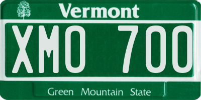 VT license plate XMO700