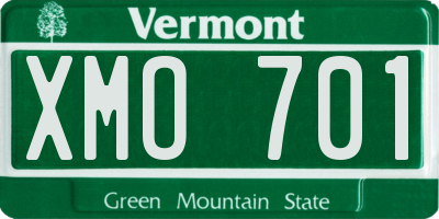 VT license plate XMO701