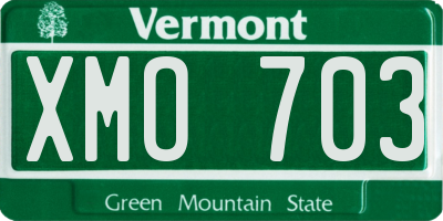 VT license plate XMO703