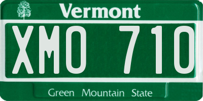 VT license plate XMO710