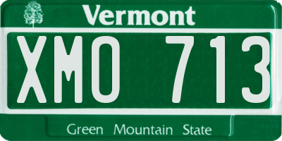 VT license plate XMO713