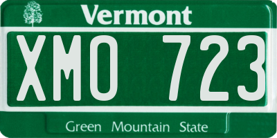 VT license plate XMO723
