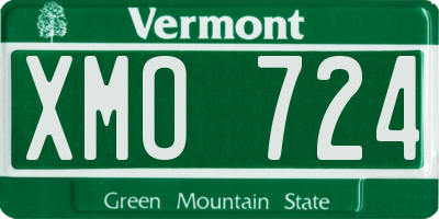 VT license plate XMO724