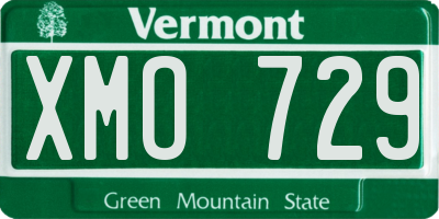 VT license plate XMO729