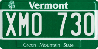 VT license plate XMO730