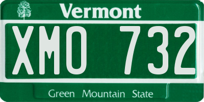 VT license plate XMO732