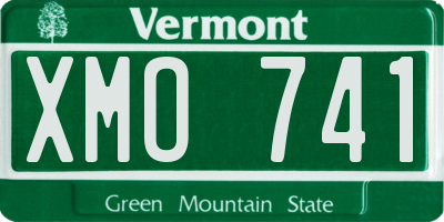 VT license plate XMO741