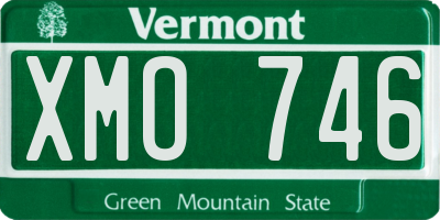 VT license plate XMO746