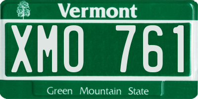 VT license plate XMO761