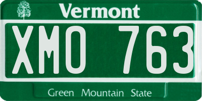 VT license plate XMO763