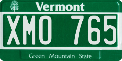 VT license plate XMO765