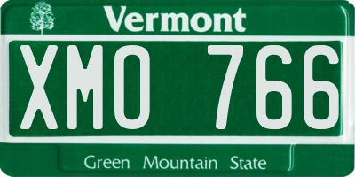 VT license plate XMO766