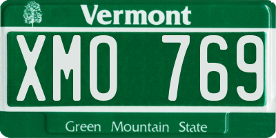VT license plate XMO769
