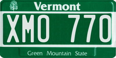 VT license plate XMO770