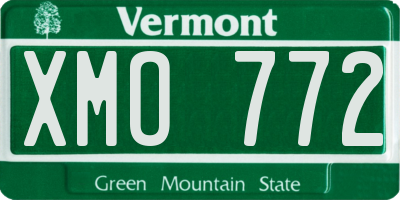 VT license plate XMO772