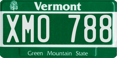 VT license plate XMO788