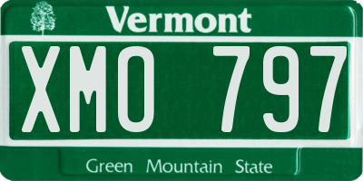 VT license plate XMO797