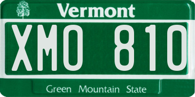 VT license plate XMO810
