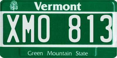 VT license plate XMO813