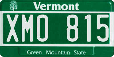 VT license plate XMO815