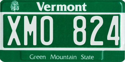 VT license plate XMO824