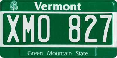 VT license plate XMO827