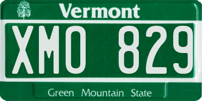 VT license plate XMO829