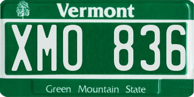 VT license plate XMO836