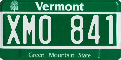 VT license plate XMO841