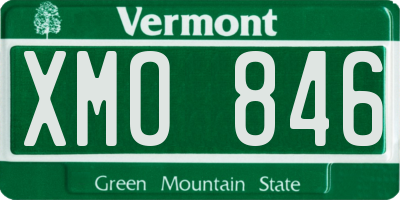 VT license plate XMO846