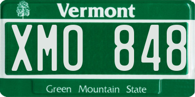 VT license plate XMO848