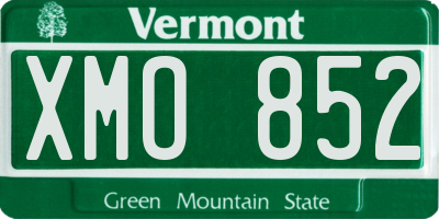 VT license plate XMO852