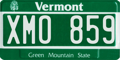 VT license plate XMO859