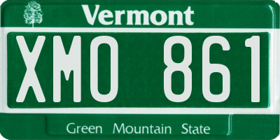 VT license plate XMO861