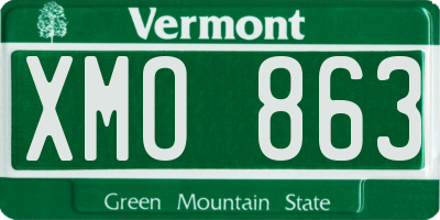 VT license plate XMO863