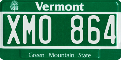VT license plate XMO864