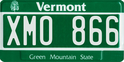 VT license plate XMO866