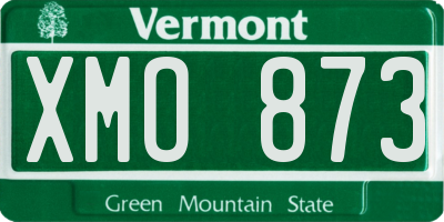 VT license plate XMO873