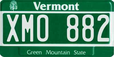 VT license plate XMO882