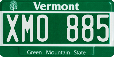 VT license plate XMO885