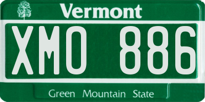 VT license plate XMO886