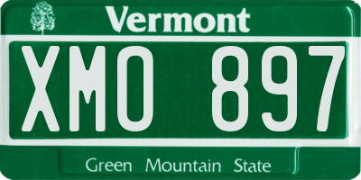 VT license plate XMO897
