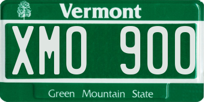 VT license plate XMO900